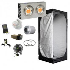 Complete tent met Spectrolight Starter 250 100 x 100 Komplettes Growzelt Mit LED